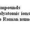Naming Binary Ionic Compounds